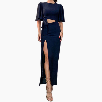 🌸💐Rückenfreies Midikleid mit Taillenausschnitt und Schlitz💥💥Befristetes Angebot: 50% Rabatt auf Bestellungen