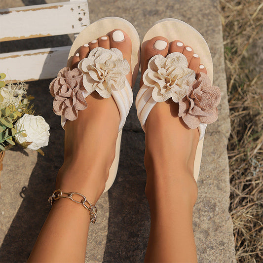 ⏳Begrenzte Zeit 50% Rabatt💥🌸Rutschfeste Strandsandalen für Damen mit floralen Details💖