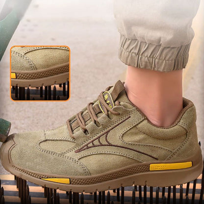 Chaussures de marche légères et respirantes à embout d'acier pour hommes