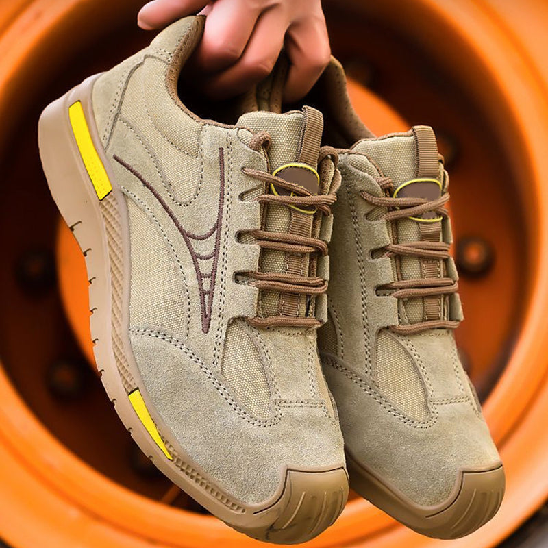 Chaussures de marche légères et respirantes à embout d'acier pour hommes
