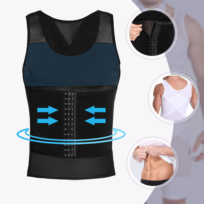 Schlankmachende Mesh-Weste für Männer mit Taille