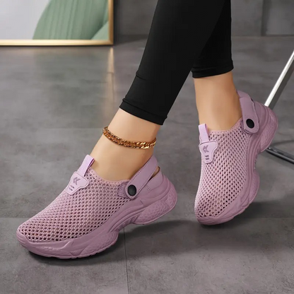 👟EVA-Sohlen federn jeden Schritt ab-Atmungsaktive, rutschfeste und lässige orthopädische Damen-Sneaker