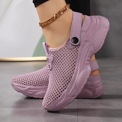 👟EVA-Sohlen federn jeden Schritt ab-Atmungsaktive, rutschfeste und lässige orthopädische Damen-Sneaker