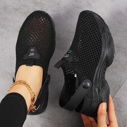 👟EVA-Sohlen federn jeden Schritt ab-Atmungsaktive, rutschfeste und lässige orthopädische Damen-Sneaker