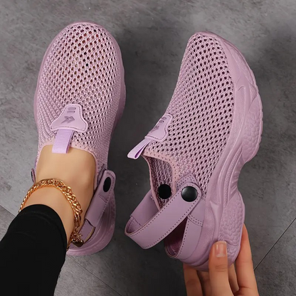 👟EVA-Sohlen federn jeden Schritt ab-Atmungsaktive, rutschfeste und lässige orthopädische Damen-Sneaker