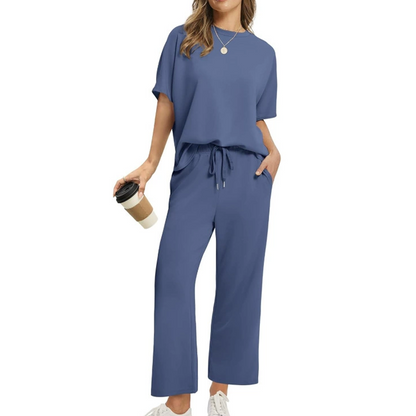 ✨Neuankömmling ✨Weiches, lässiges Set aus Oberteil und Hose für Damen