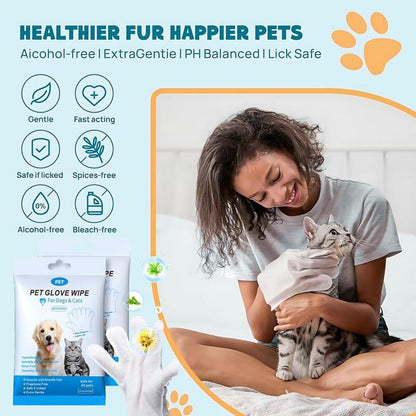 ⏳Begrenzte Zeit 50% Rabatt💥Badetücher für Hunde und Katzen, Reinigungs- und desodorierende Fellpflegehandschuhe