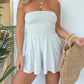 🌞Frühlingserwachen: 50% Rabatt!💎Sommer-Traum: Luftiger Trägerloser Playsuit mit Plissee-Details – Pure Eleganz