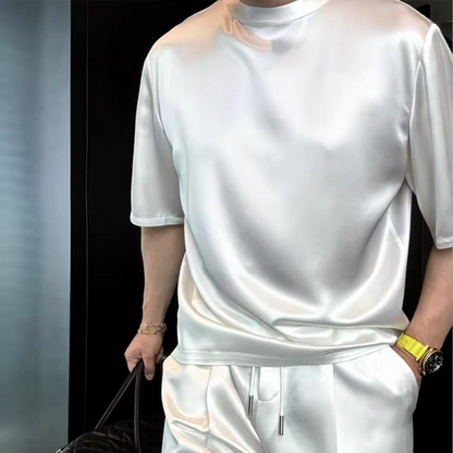 🔥Lässiger Herren-Zweiteiler: T-Shirt & Shorts in Unifarben