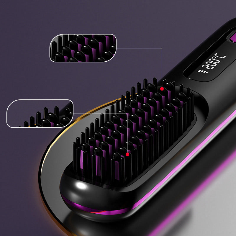 💘 Valentinstagsangebot: 50% Rabatt! 💇‍♀️ Kabelloser Keramik-Haarglättungskamm: 3D-Zahndesign + Negative Ionen – seidig glattes Haar in Sekunden!