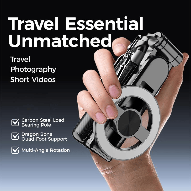 ✨4-in-1 Multifunktions-Selfie-Stick mit 360°-Drehung und Magnet