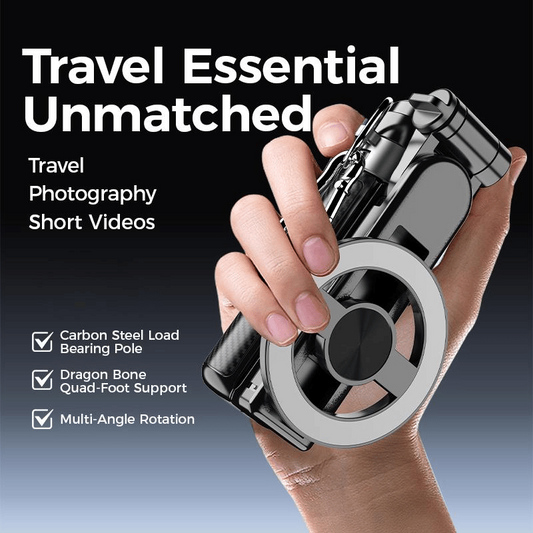 ✨4-in-1 Multifunktions-Selfie-Stick mit 360°-Drehung und Magnet