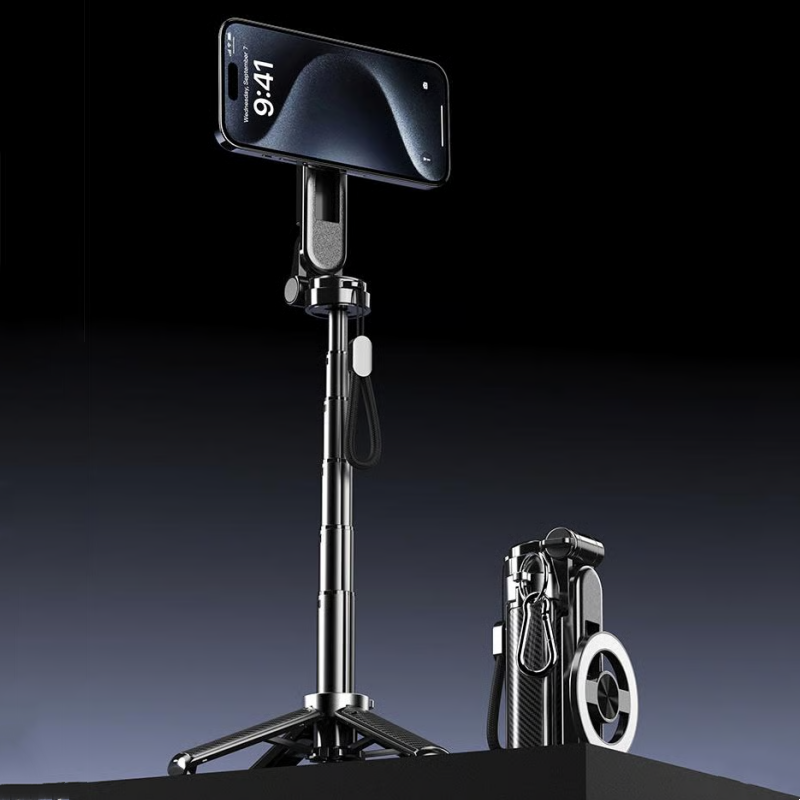 ✨4-in-1 Multifunktions-Selfie-Stick mit 360°-Drehung und Magnet