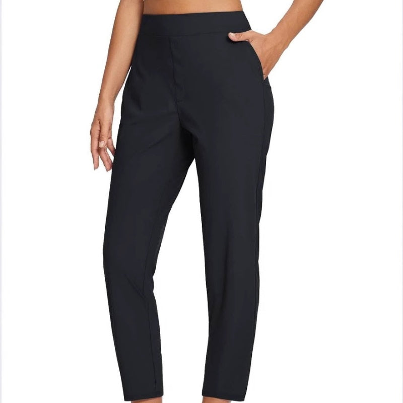 ⏰Limited Time Sale-49% OFF🔥Hochtaillierte elastische Damenhose mit Reißverschlusstaschen