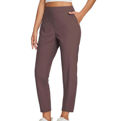 ⏰Limited Time Sale-49% OFF🔥Hochtaillierte elastische Damenhose mit Reißverschlusstaschen