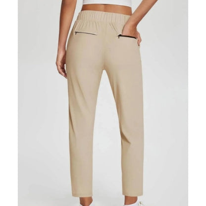 ⏰Limited Time Sale-49% OFF🔥Hochtaillierte elastische Damenhose mit Reißverschlusstaschen