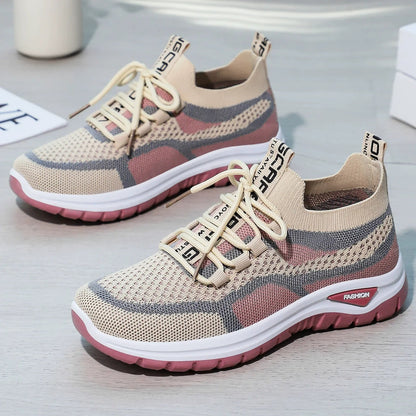 🌞Frühlingserwachen: 50% Rabatt!👟 Damen Laufschuhe mit Schnürung – Atmungsaktives Mesh – Gepolsterte Sohle – Rutschfest & Leicht – Für Sport & Freizeit