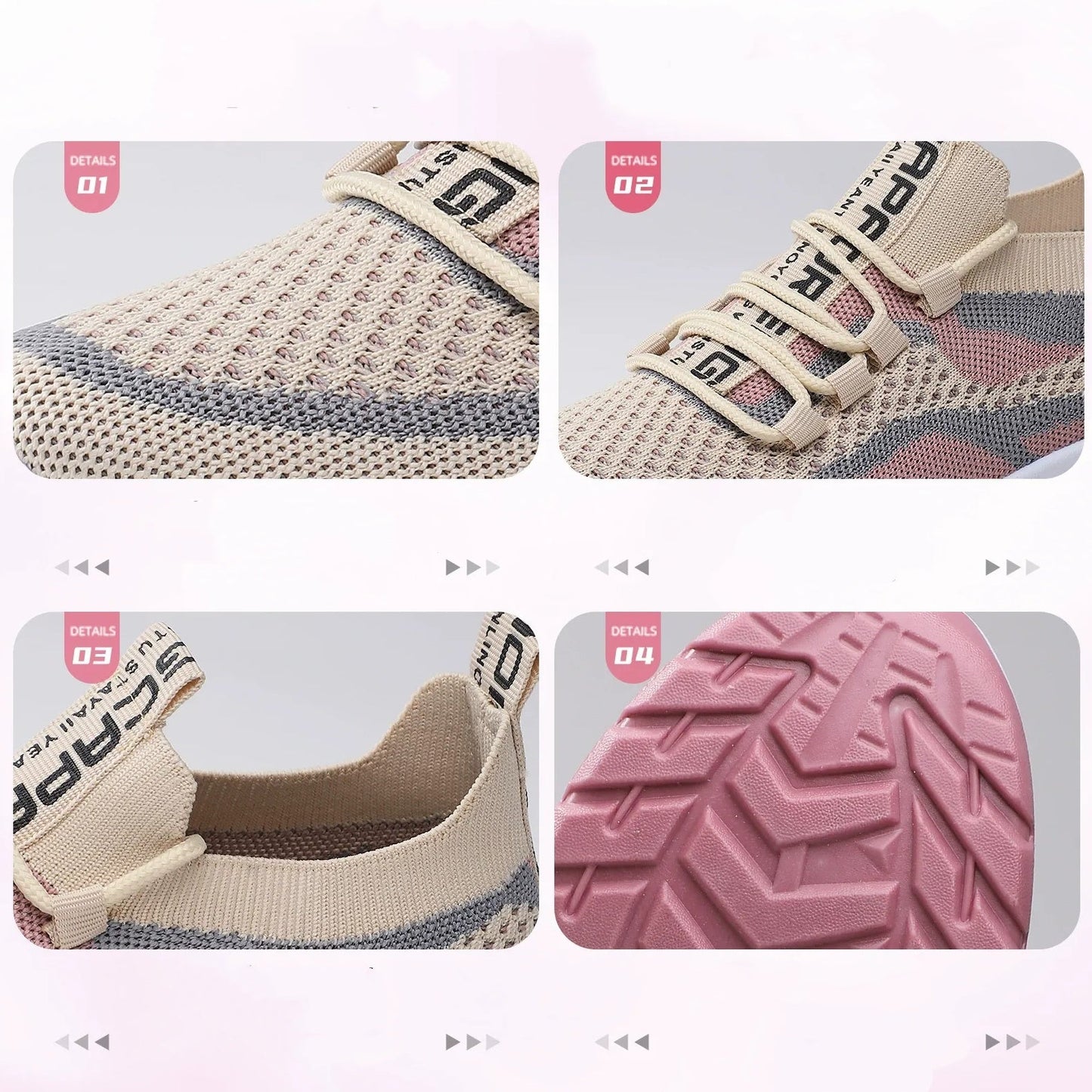 🌞Frühlingserwachen: 50% Rabatt!👟 Damen Laufschuhe mit Schnürung – Atmungsaktives Mesh – Gepolsterte Sohle – Rutschfest & Leicht – Für Sport & Freizeit