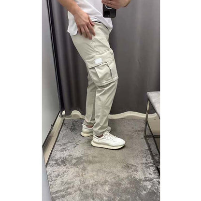 Casual Herren-Cargohose in Uni-Farben