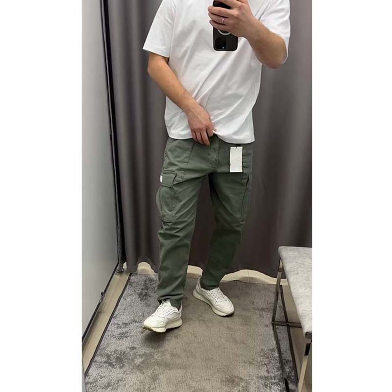 Casual Herren-Cargohose in Uni-Farben