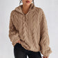 Damen-Strickpullover mit Viertelreißverschluss
