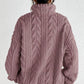 Damen-Strickpullover mit Viertelreißverschluss