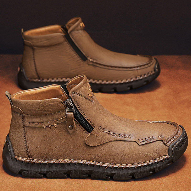 Herrenmode Retro-Stiefeletten mit Reißverschlussdetail