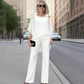 🌞Frühlingserwachen: 50% Rabatt!✨Damen Asymmetrisches Chiffon-Zweiteiler – Fledermausärmel & Weite Hose, Elegant & Atmungsaktiv für jeden Anlass