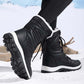 Warme, knöchelhohe Schneestiefel zum Schnüren für Damen