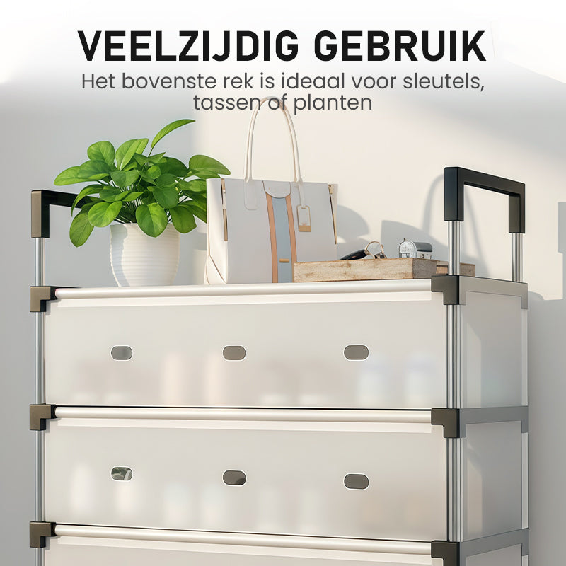 Schoenenrek met Grote Capaciteit en Meerdere Niveaus