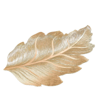 🎉 Neujahrsgeschenk – 50% RABATT!🌟 Goldfarbene 3D-Blatt-Gedeckunterlage – Luxuriöse Tischdekoration + Hitzebeständig + Wasserdicht: Perfekt für Feiern & den täglichen Gebrauch!