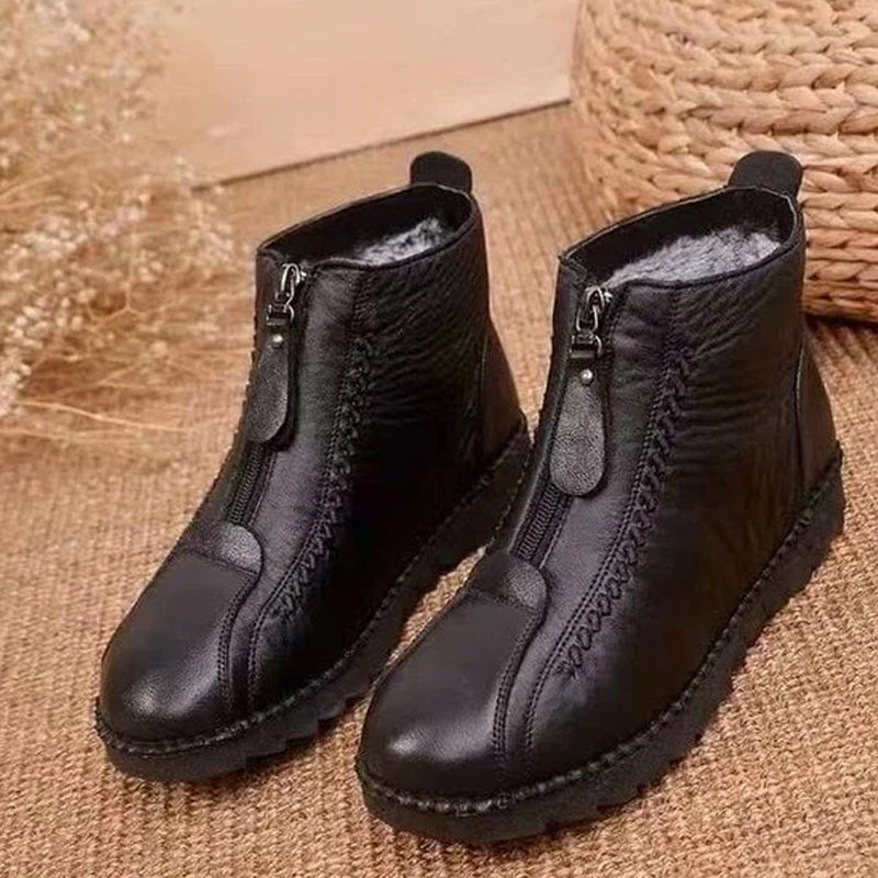 Warme Winterstiefeletten mit Reißverschluss für Damen