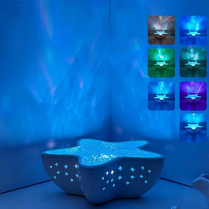 💘 Valentinstagsangebot: 50% Rabatt! 🐚 Seestern-Ozean-Projektorlampe – 7-farbiges Polarlicht & beruhigende Wasserwellen!