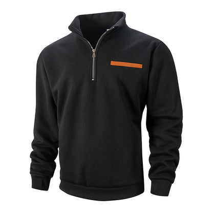 🔥Zeitlich begrenztes Angebot-Elegante Langarm-Oberteile mit halbem Reißverschluss für Herren🚀Versandkostenfrei