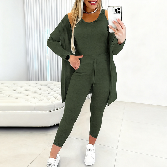 💜 LETZTER TAG DER AKTION – 50 % RABATT 💜Damen lässiges und stilvolles 3-teiliges Set