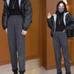 Gerade geschnittene Karohose für Damen