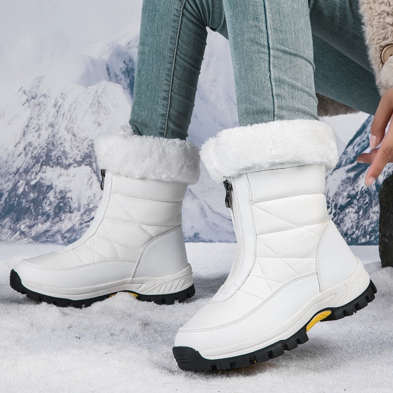 🔥🚀Kostenloser Versand💝👢Rutschfeste, warme Schneestiefel mit Reißverschluss für Damen✨