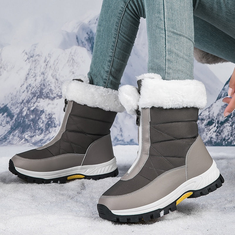 🔥🚀Kostenloser Versand💝👢Rutschfeste, warme Schneestiefel mit Reißverschluss für Damen✨