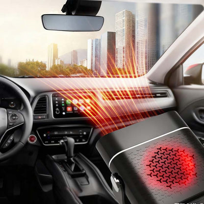 ✨ 2-in-1 Tragbare Autheizung - 360° Drehung & Doppelspannung (12V/24V) für Schnelles Entfrosten und Heizen 🚗❄️