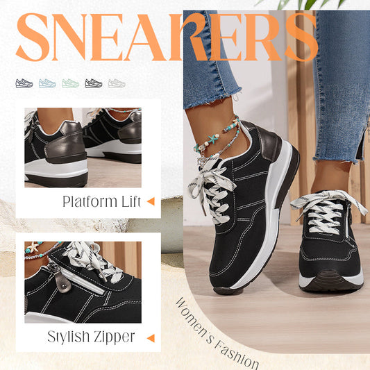 Lässige Damen-Plateau-Sneaker