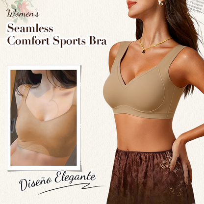 ✨ Nahtloser Damen-BH mit V-Ausschnitt – Bequem, atmungsaktiv & ideal für Sport & Freizeit!
