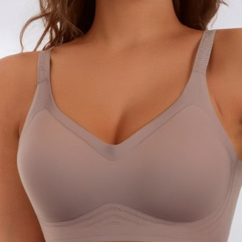 ✨ Nahtloser Damen-BH mit V-Ausschnitt – Bequem, atmungsaktiv & ideal für Sport & Freizeit!