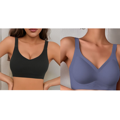 ✨ Nahtloser Damen-BH mit V-Ausschnitt – Bequem, atmungsaktiv & ideal für Sport & Freizeit!