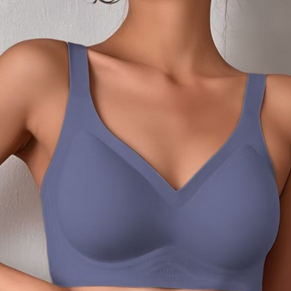✨ Nahtloser Damen-BH mit V-Ausschnitt – Bequem, atmungsaktiv & ideal für Sport & Freizeit!