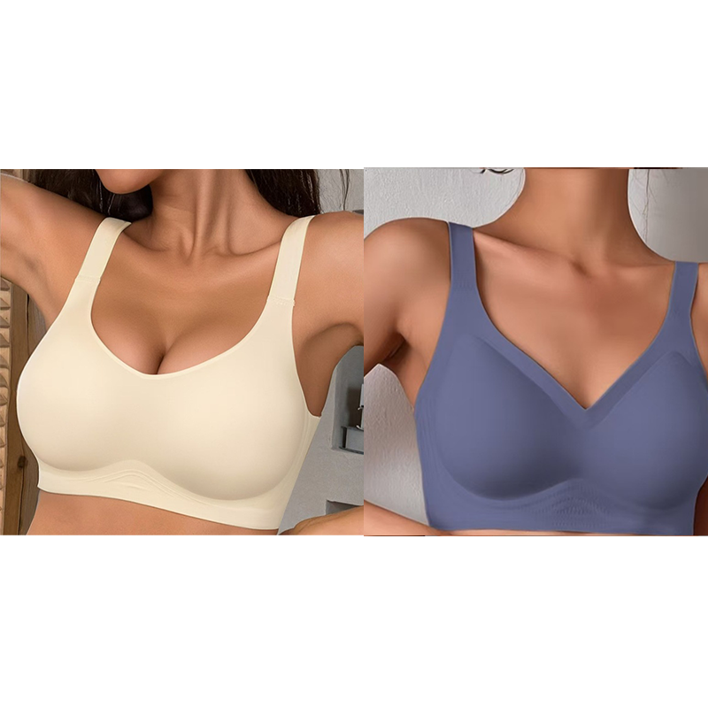 ✨ Nahtloser Damen-BH mit V-Ausschnitt – Bequem, atmungsaktiv & ideal für Sport & Freizeit!