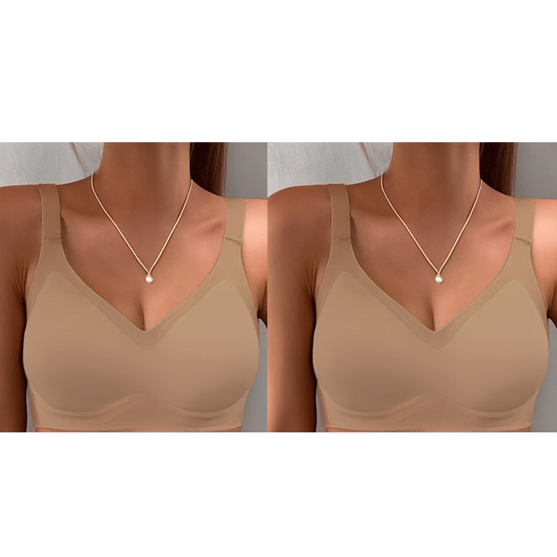 ✨ Nahtloser Damen-BH mit V-Ausschnitt – Bequem, atmungsaktiv & ideal für Sport & Freizeit!