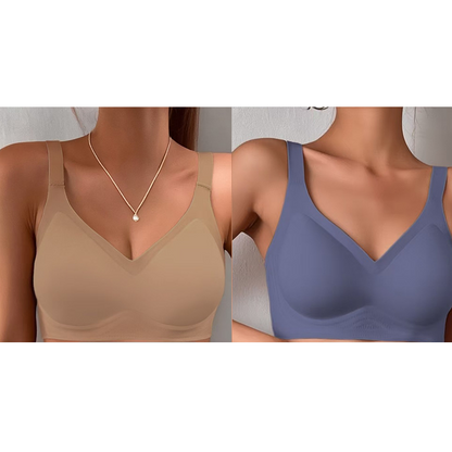 ✨ Nahtloser Damen-BH mit V-Ausschnitt – Bequem, atmungsaktiv & ideal für Sport & Freizeit!