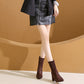 Damen-Ankle-Boots mit Blockabsatz und spitzer Zehenpartie