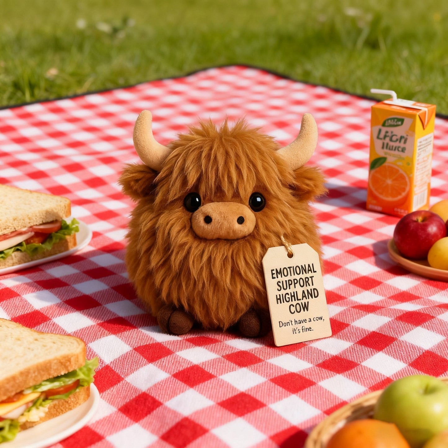 🔥Weihnachtsangebot: 50 % Rabatt!!🔥 Plüschtier „Motivational Support Highland Cow“ 🎉