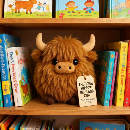 🔥Weihnachtsangebot: 50 % Rabatt!!🔥 Plüschtier „Motivational Support Highland Cow“ 🎉